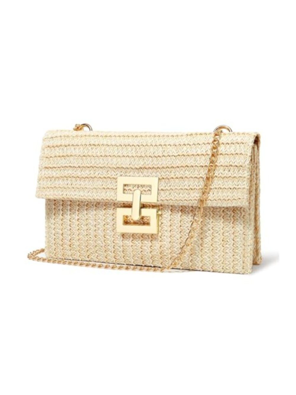 Straw Clutch Purse Woven Envelope Boho Evening Handbag